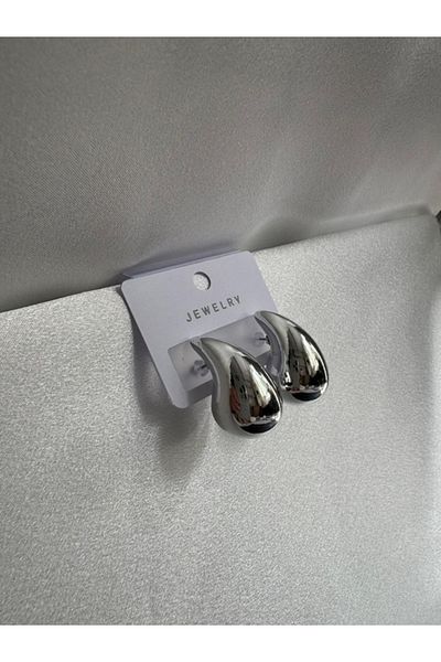 PARLAK EVREN Drop Bold – Silver Drop Earrings”
