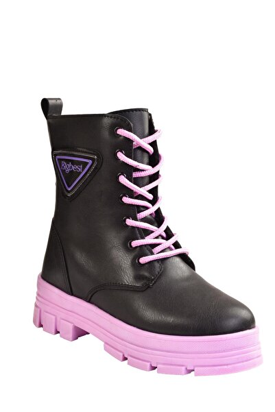 minibonito Cizme și cizme cu talpă groasă roz pentru fete