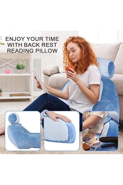 COOYA Multifunctional detachable headrest pillow, PP cotton filling, with armrests, easy to clean, khaki