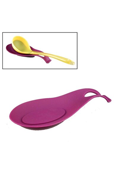 FırsatVar Silikon Kaşık Kepçe Altlığı Tezgah Üstü Isıya Dayanıklı Altlık