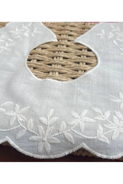 Parça Kumaş Dünyası Pamuk FİSTO Yetişkin ve Çocuk Yakalık Krem Renkte