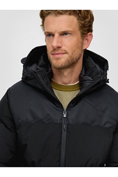 s.Oliver Men's quilted jacket, with hood and Regular fit,