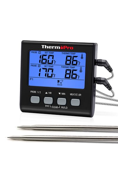 Choice Tp17-black Thermopro Tp17 Dual Probes Digital Outdoor Meat Thermometer Cooking Bbq Oven Thermometer