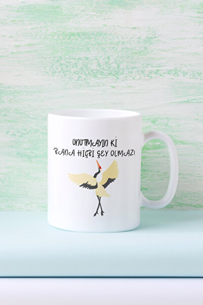qoeuyl boutique Unutmayın ki Bana Hiçbi Şey Olmaz Leylek Baskılı Komik Hediye...