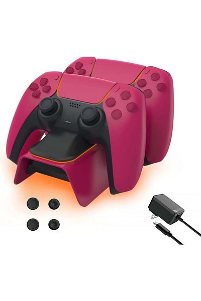 NexiGo Încărcător controler PS5 NexiGo, USB, pentru Playstation 5, roșu