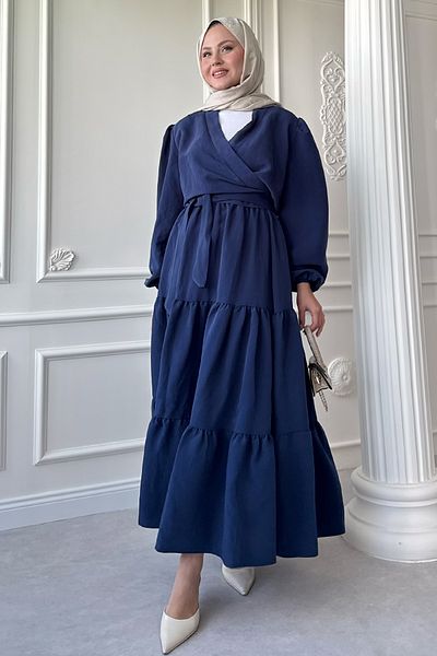 InStyle Modal Cupra Bolero Σετ Navy Blue με φούστα