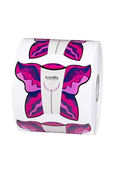 LUXORISE Șabloane Nail Art - Rolă Fluture Fuchsia, 500 buc