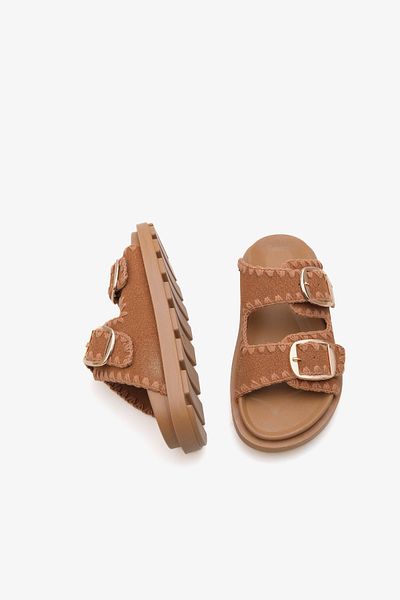 LOJO Γυναικείες παντόφλες casual με διπλό λουράκι με παχιά σόλα Gavrio