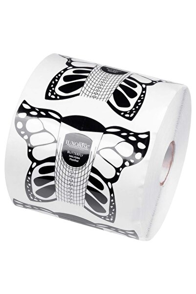 LUXORISE Пластифицирани шаблони за ноктопластика с пеперуди, 500 бр.