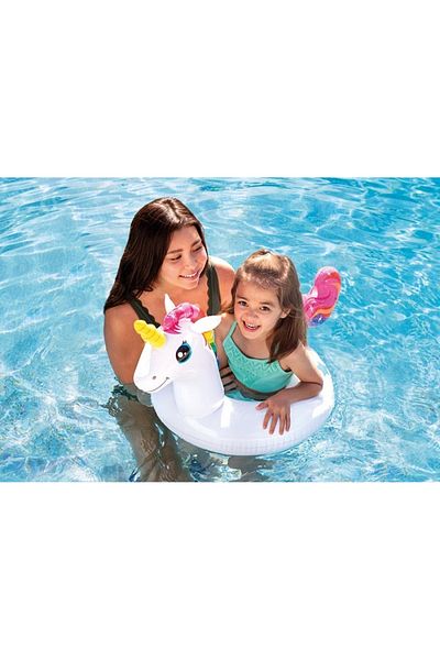 Intex Inflatable Unicorn Bagel-Children's Unicorn Bagel-Inflatable Unicorn Bagel-Bagel with Unicorn Figure 107X58 Cm.