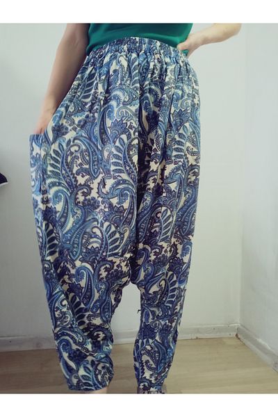 hoaryage Viscose Print Fabric Floral Print Baggy with Pockets 100% Cotton