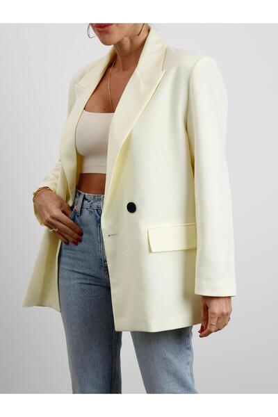Maldia Shop سترة نسائية من نسيج بوليفيسكون مبطنة باللون الأصفر الليموني