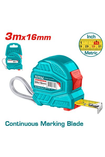 TOTAL Total 3*16mm Measuring Tape with Brake Mechanism