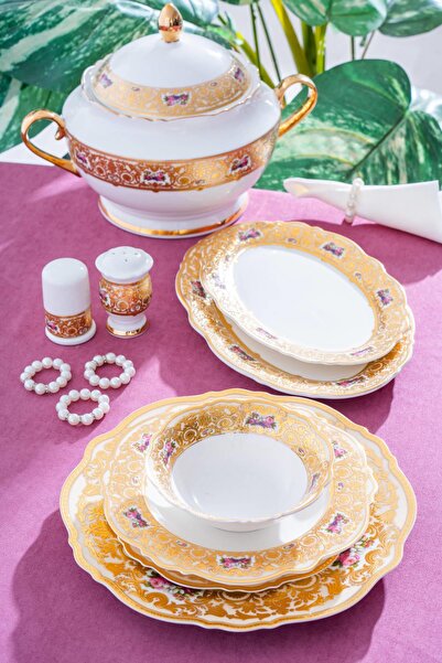 ACAR Josephine 12 Kişilik 60 Parça Porselen Yemek Takımı