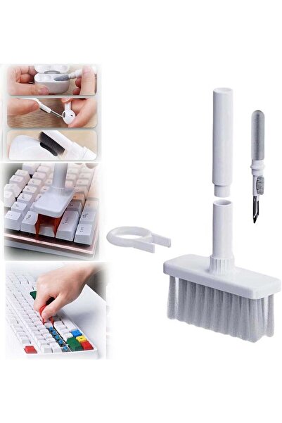 BLOOOK Kit de curățare 5 în 1 pentru tastatură/căști, plastic/burete/nailon, alb
