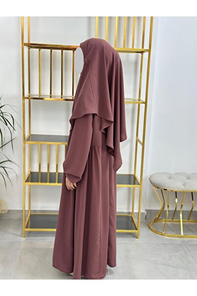 erasra class Κοριτσίστικο μουσουλμανικό φόρεμα, κοστούμι σουφλέ κασκόλ αποξηραμένο τριαντάφυλλο