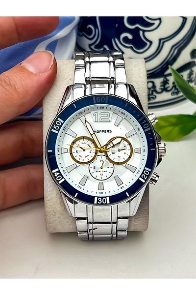 Choppers New Season Sports Model Silver Color Men's Wristwatch Bracelet with Gift Father's Day Gift