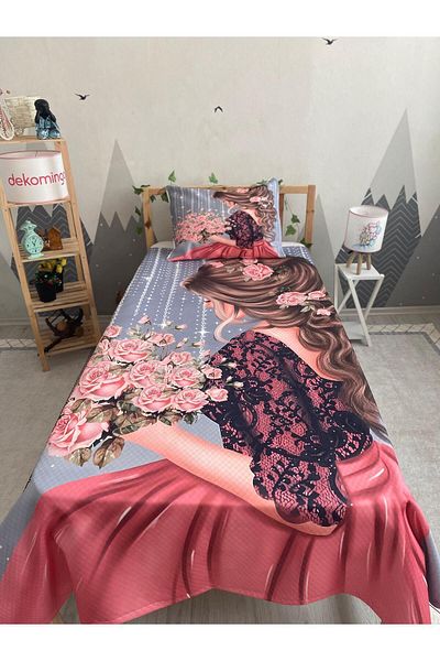 dekomingo Baby Girl and Children's Room Pichet Set with Bouquet