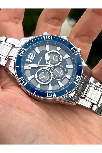 Choppers New Season Sports Model Silver Color Men's Wristwatch Bracelet with Gift Father's Day Gift
