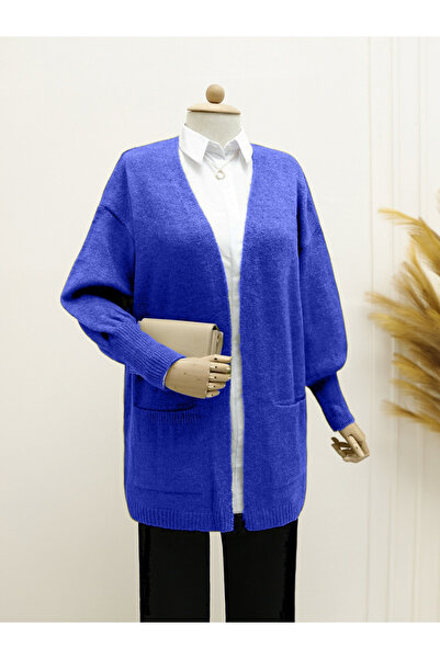 HİJABAYA Yumoş Double Pocket Knitwear Cardigan
