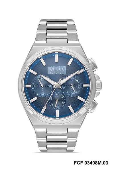 Ferrucci Fc 03347Tm Men's Wristwatch Silver Color + Bracelet Gift