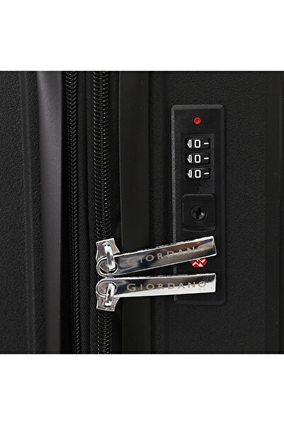 Giordano Hardshell PP Luggage Trolley Bag 20 inch Cabin Size With Double Spinner Wheels,Black