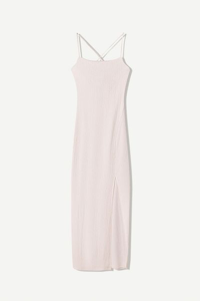 Bershka Strappy rustic midi dress