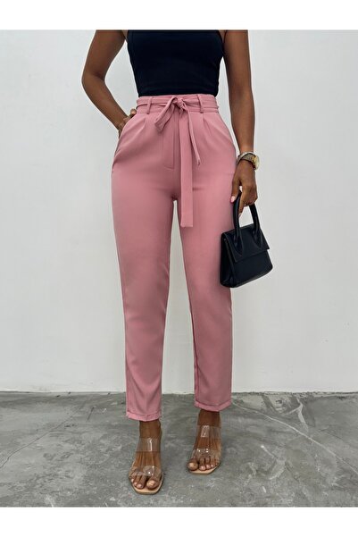 HİJABAYA Belted Ankle Trousers