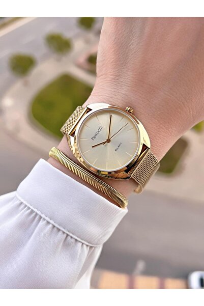 Ferrucci الذهب سترو الحبل المرأة ساعة اليد سوار سلسلة خاصة الحبل الذهب اللون ...