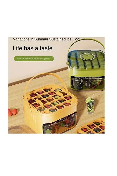 Generic 50-Piece 2-Tier Ice Maker Box,Ice Cube and Candy Making Mold Perfect4Drinks,Bottom Drawer&Scoop