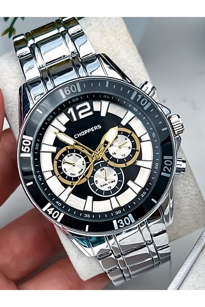 Choppers New Season Sports Model Silver Color Men's Wristwatch Bracelet with Gift Father's Day Gift