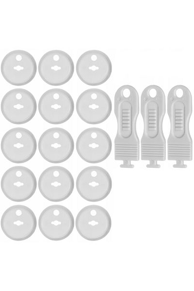zola Fuse set, for sockets, 15 pieces, 3 keys, white