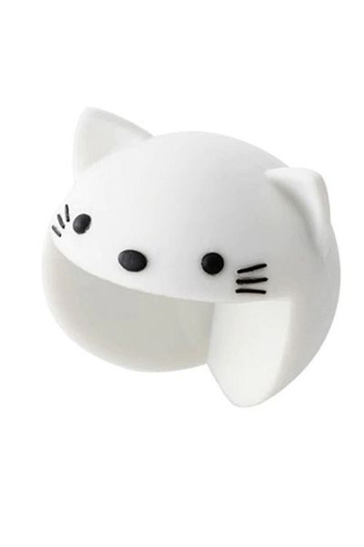 zola Corner protectors, white kitty pattern, made of silicone, 3x3 cm