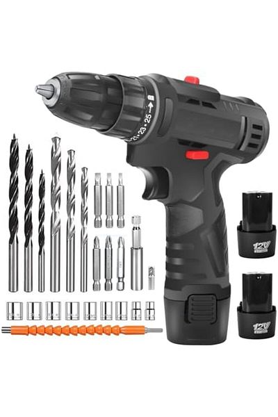 Wemart 12V Cordless Drill Set, Power Drill with Battery and Charger Driver Kit for Home & DIY Project