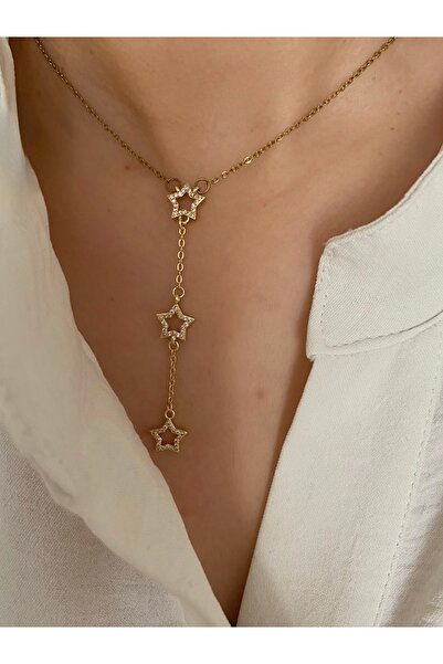 Petek Collection قلادة على شكل نجمة (ذهبية)، هدية رأس السنة الجديدة