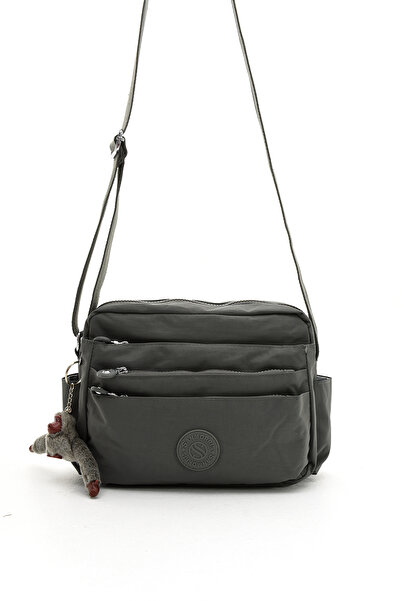 Sanmorris 3035 Жіноча сумка з крихкої тканини, водостійка, з декількома відділеннями, сіра