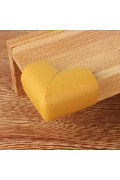 zola Set of 10 foam corner protectors, 6x3.5x2 cm, yellow