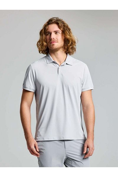 Slam Ανδρικό μπλουζάκι πόλο γκρι Tech Pique Polo Ss A108006s01-w04
