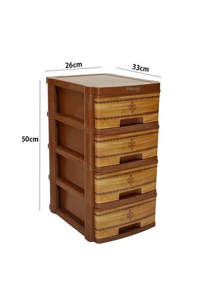 Generic 4-drawer plastic storage unit