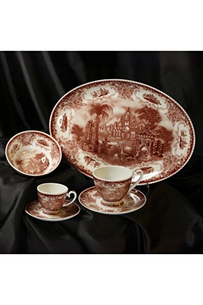 Zuccara Maison BAWARIA 6 Kişilik 40 Parça Vintage Manzara Desenli Yemek Takımı