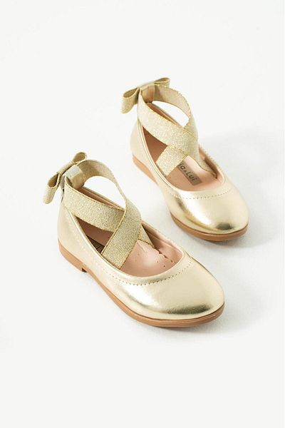 Via Bambino Girl Shoes B-300 Gold