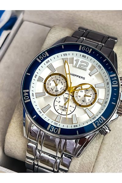 Choppers New Season Sports Model Silver Color Men's Wristwatch Bracelet with Gift Father's Day Gift