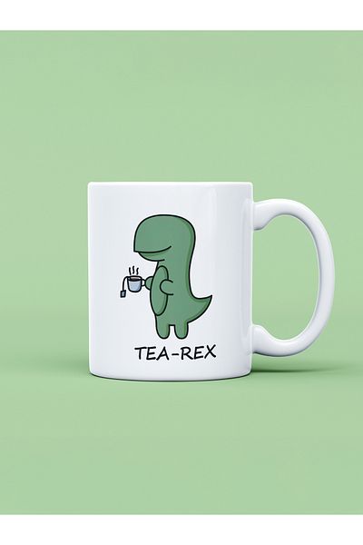 daystore Tea Rex Printed Mug