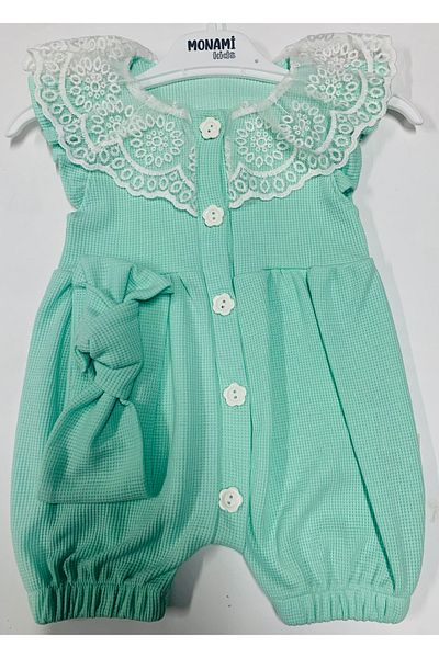 monami kids Lace Collar Jumpsuit