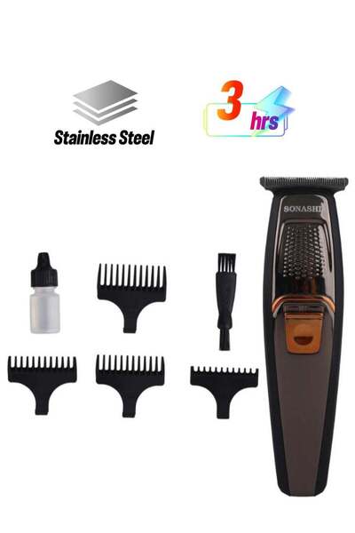 sonashi ماكينة قص الشعر القابلة لإعادة الشحن بشفرة من الفولاذ المقاوم للصدأ و...