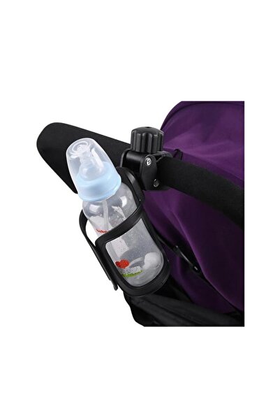 MACVI Macvi® bottle holder with black grip, metal, dimensions 12 cm x 12 cm x 25 cm, maximum stability