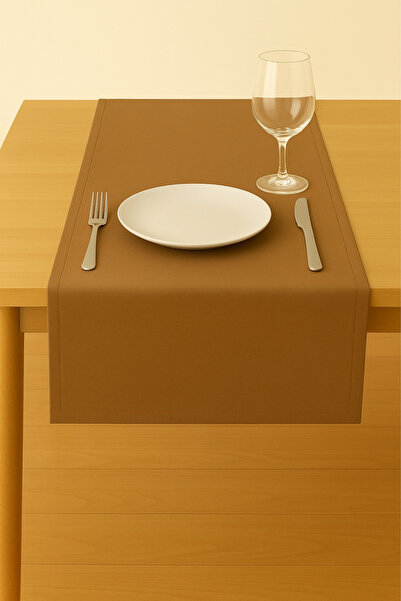 Luvora Home Σειρά Luna Βελούδινος Υφασμάτινος Ορθογώνιος Runner - Σοκολατί Γά...