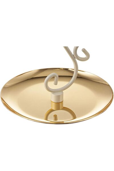 ALSAIF Three-tier Candy Holder By , Gold Color, Round, Plastic