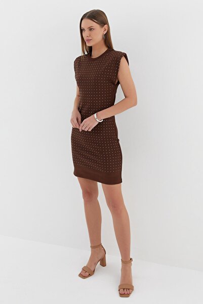 Shopping Shop Φόρεμα με στάμπα πέτρας ΚΑΦΕ