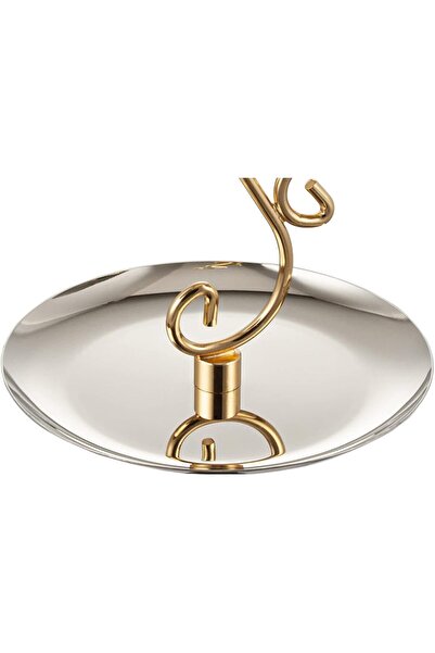 ALSAIF Al Safe 3-tier Cake Stand, Nickel/gold, Round